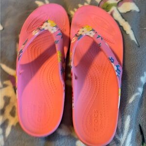 Crocs Pink Kadee Flip Flops